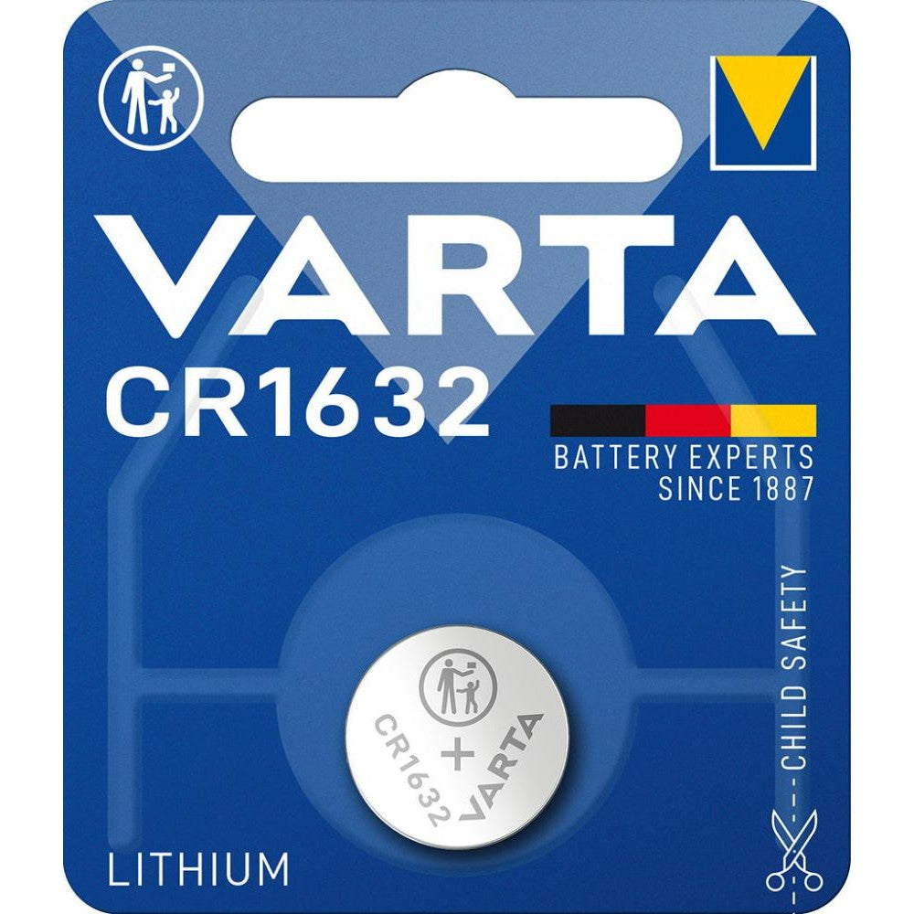 Baterie Lithium CR1632, 3.0V, 135 mAh, ambalat individual in blister, VARTA - sefira.ro