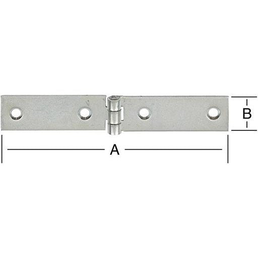 Balama ingusta pentru mobilier, din otel, 120 x 20 mm, fixare cu 4 suruburi Ø 3.5 mm, VORMANN - sefira.ro