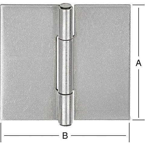 Balama pentru usa, patrata, din inox, DIN 7954 C, 40 x 40 x 0.9 mm, placa neperforata, VORMANN - sefira.ro