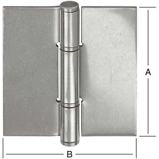 Balama pentru usa, din inox, 90 x 85 x 2.5 mm, neperforata, VORMANN - sefira.ro