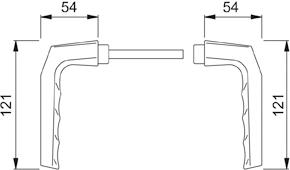 Pereche de manere 117L, Serie Frankfurt, pentru cleanta de interior, F1, 30-49mm, HOPPE