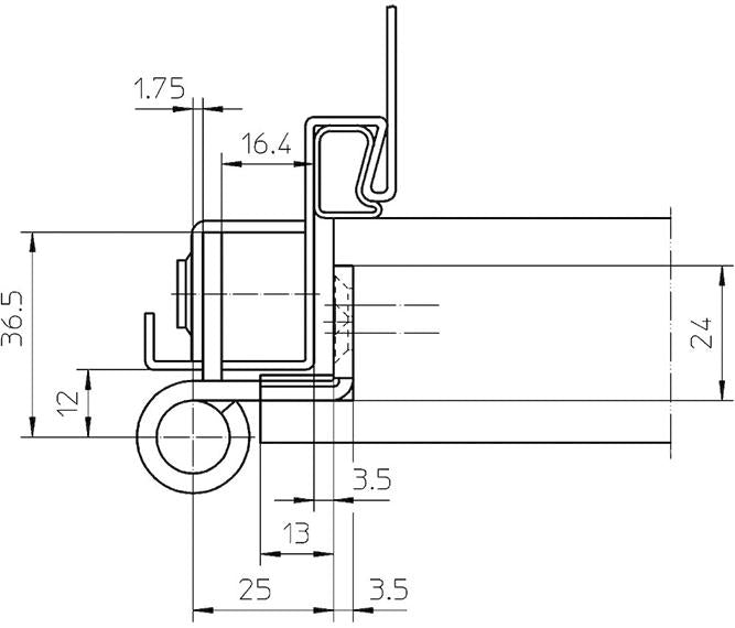 Balama pentru sarcini grele VN 8939/100 M, inox, 95 x 20mm, stift 10mm, SIMONSWERK - sefira.ro