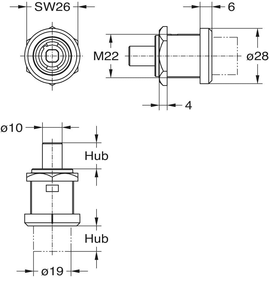 8564 Cilindru de amprentare Metal, nichelat - sefira.ro