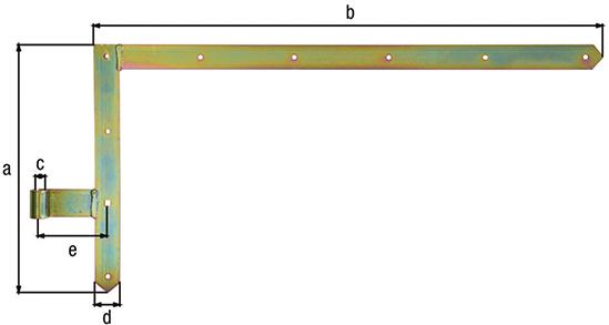Balama unghiulara pentru usi, partea superioara, 800 x 400 x 40mm, Ø 16mm, ALBERTS - sefira.ro