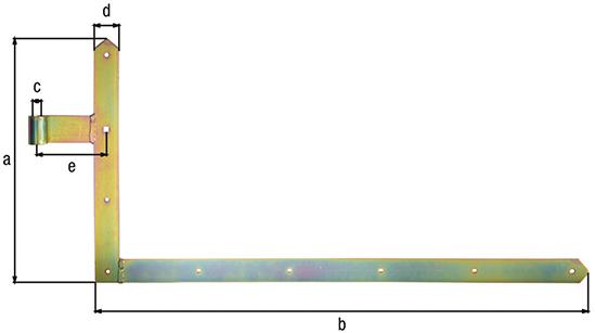 Balama unghiulara pentru usi, partea superioara, 800 x 400 x 40mm, Ø 16mm, ALBERTS - sefira.ro
