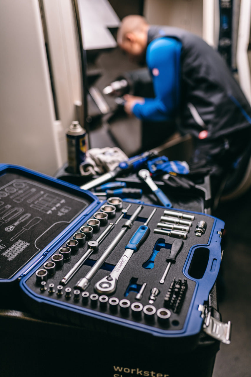 Set chei tubulare 1/2", cu cleste tip cheie, 18 piese, Nr. 19 DMU 183, GEDORE - sefira.ro