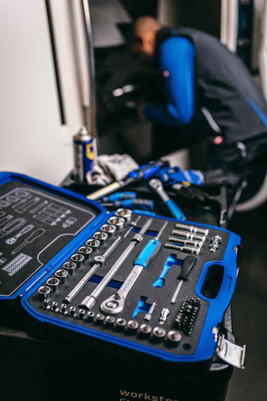 Set chei tubulare 1/2", cu cleste tip cheie, 18 piese, Nr. 19 DMU 183, GEDORE - sefira.ro