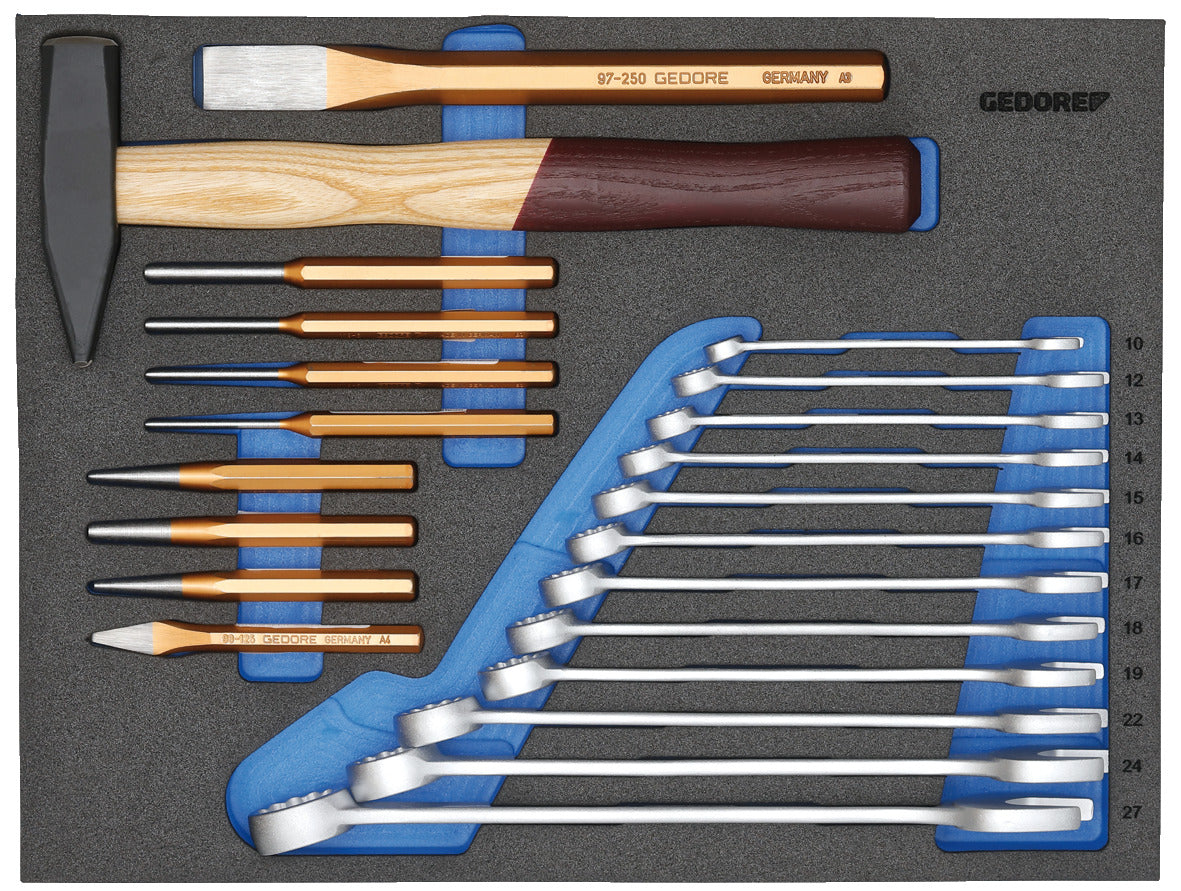 Set de scule 1/4' pentru motocicleta, 30 piese, GEDORE - sefira.ro