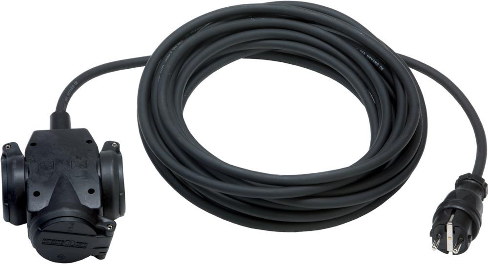 Prelungitor electric cu 3 prize 220 V, 5m, H07 RN-F 3G1.5, neopren, ALTHOFF - sefira.ro