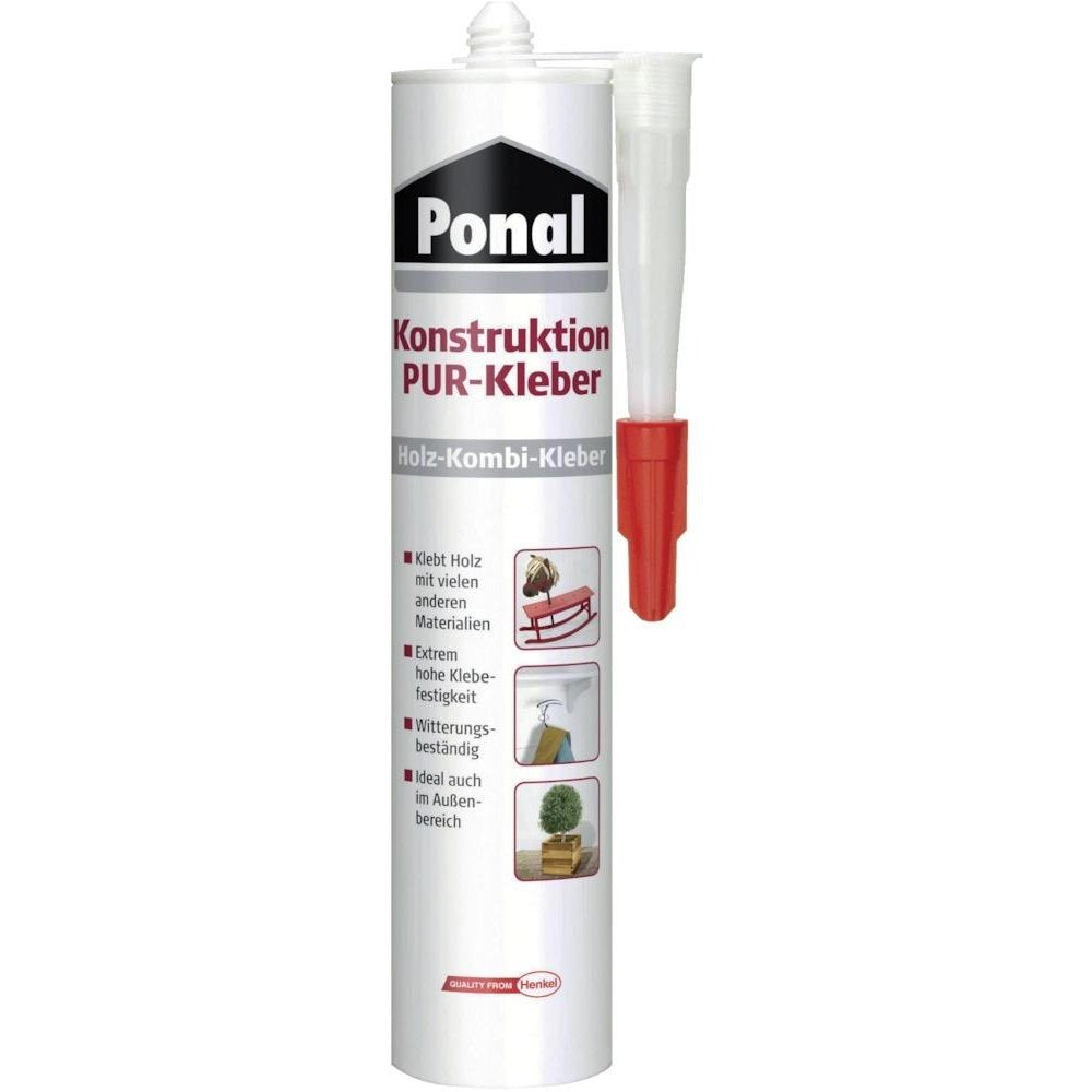 Adeziv Ponal Construction PUR, pentru constructii, 530g, HENKEL - sefira.ro