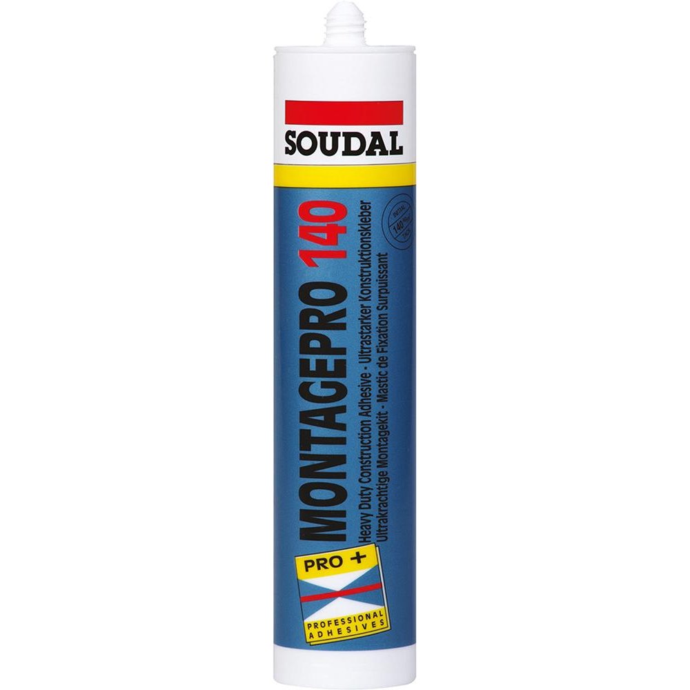 Adeziv de constructii Montagepro 140, cartus 0.31 l, alb, 112129, SOUDAL - sefira.ro