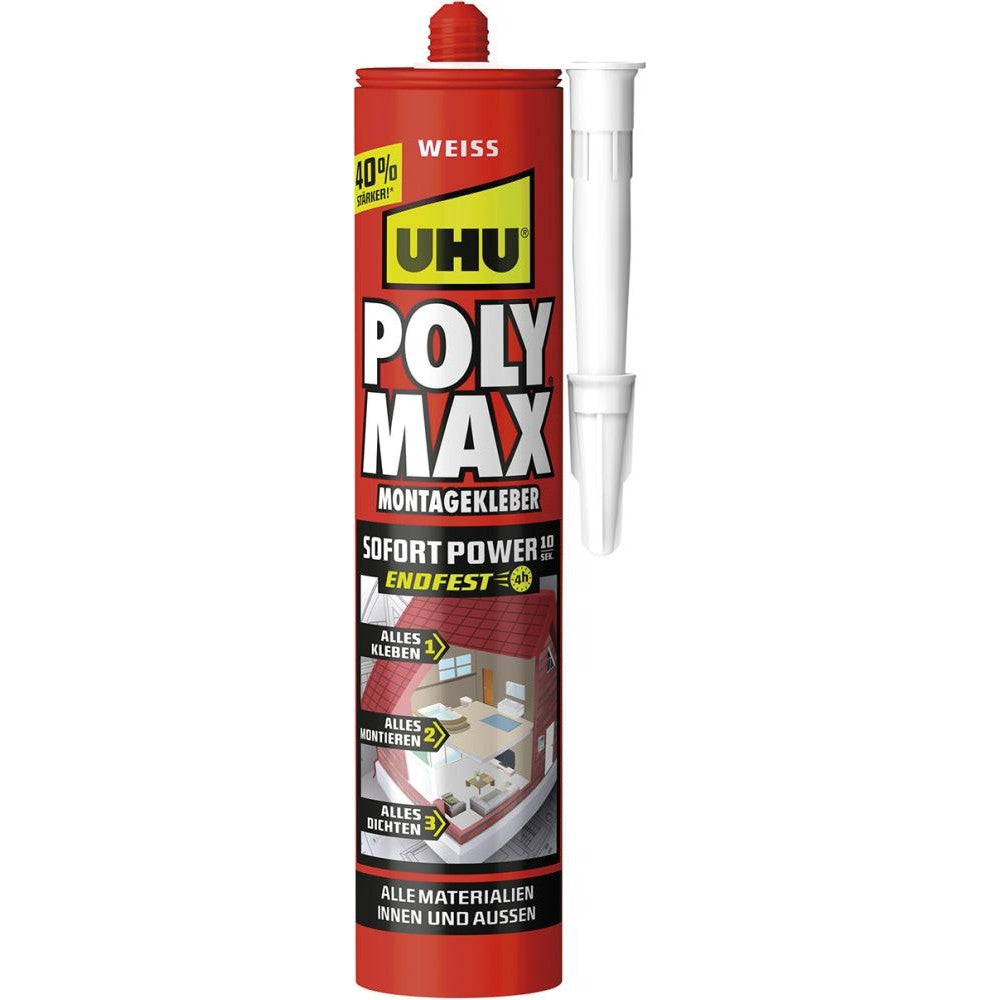 Adeziv POLY MAX INSTANT POWER, cartus 425g, 47230, UHU - sefira.ro