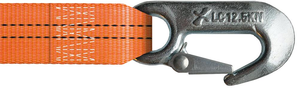 Chinga de ancorare cu clichet, dintr-o bucata, 1.0 t, 50 mm x 5 m, 1000 daN, portocalie, SPANSET - sefira.ro