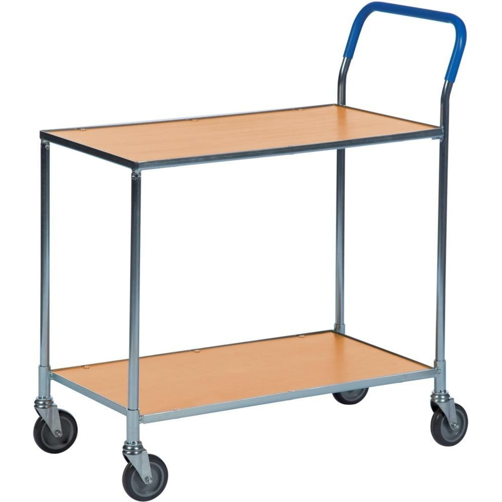 Carucior tip masa, cu 2 rafturi, portanta 150 kg, 730 x 430 mm, FETRA - sefira.ro