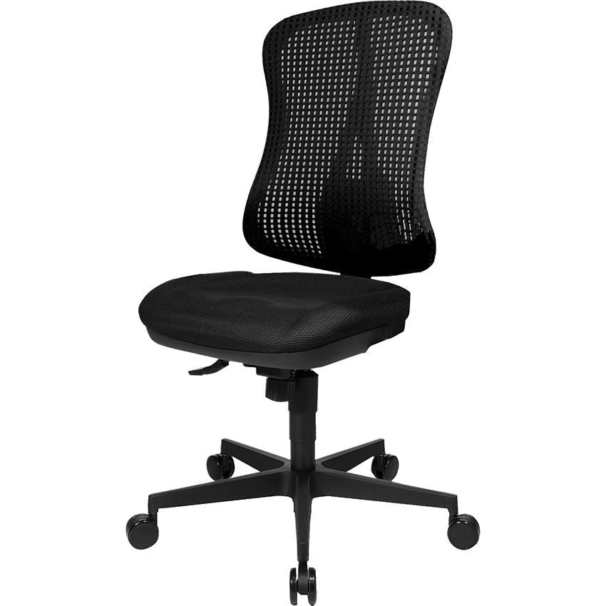 Scaun rotativ de birou model Head Point SY, negru, spatar 590 mm, reglabil pe inaltime si inclinare, TOPSTAR - sefira.ro