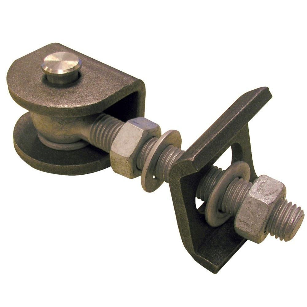 Balama pentru porti, reglabila, deschidere la 180°, prindere in U, M12, stift Ø 25mm, sudabila, ALBERTS - sefira.ro