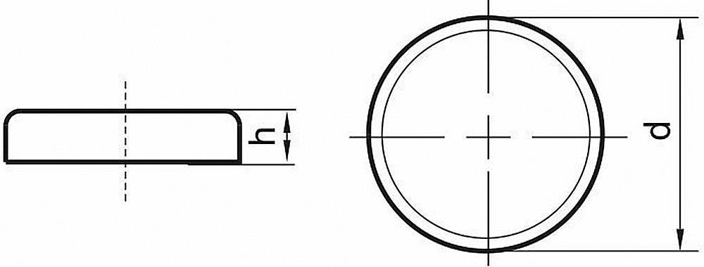 Maner magnetic plat Neodym fara bucsa filetata, Ø 6mm, inaltime 4.5mm, 5N, BELOH - sefira.ro