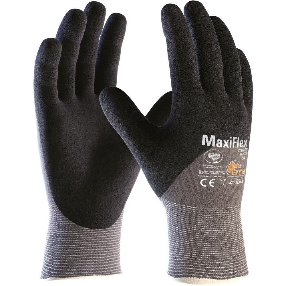 Manusi de protectie pentru montaj, Wollb, MaxiFlex® Ultimate™, acoperire nitril, marimea 6, ATG - sefira.ro