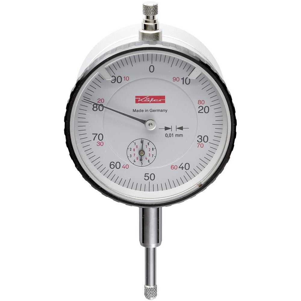 Ceas comparator cu magnet de fixare, 0-10mm, citire 0.01mm, KAFER - sefira.ro
