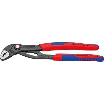Cleste pentru instalatori Cobra® QuickSet, maner bicomponent, 250mm, pentru tevi 2", 87 22 250, KNIPEX - sefira.ro