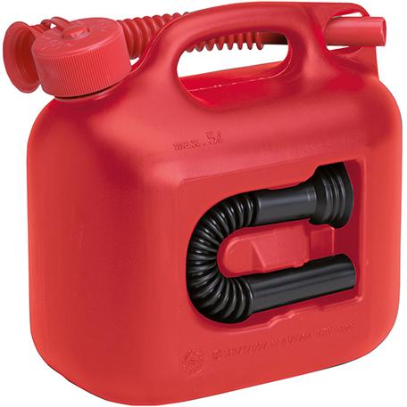 Canistra de combustibil PREMIUM, HD-PE, 5 l, rosie, 247 x 265 x 147 mm, 800500, HUNERSDORF - sefira.ro
