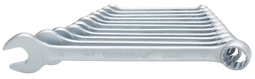 Set chei combinate, 10-24 mm, 8 buc, in cutie de carton, DIN 3113 A, Nr. 7-08, GEDORE - sefira.ro