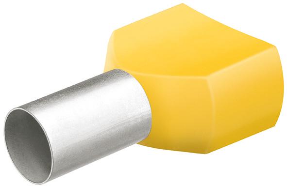 Papuci de cablu dubli, izolati, 8.0mm, 2x0.50mm², 200buc/set, albi, 97 99 370, KNIPEX - sefira.ro