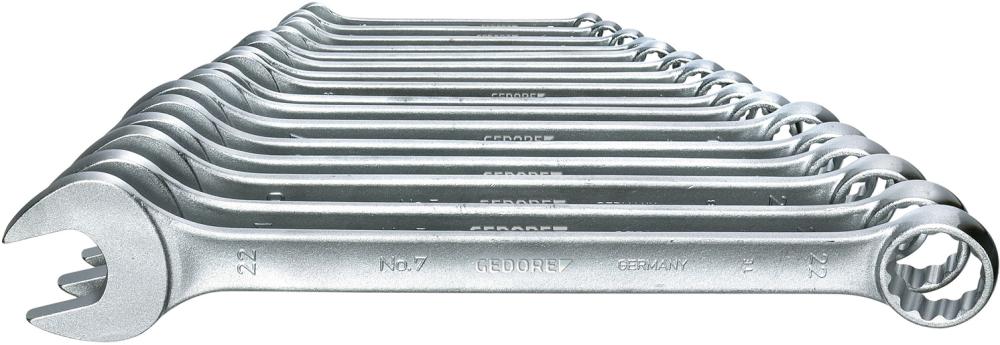 Set chei combinate, 10-24 mm, 8 buc, in cutie de carton, DIN 3113 A, Nr. 7-08, GEDORE - sefira.ro