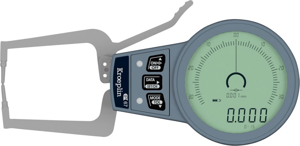 Palpator rapid de exterior 0-15mm, adancime 45mm, K Ø 1,5, KROEPLIN - sefira.ro