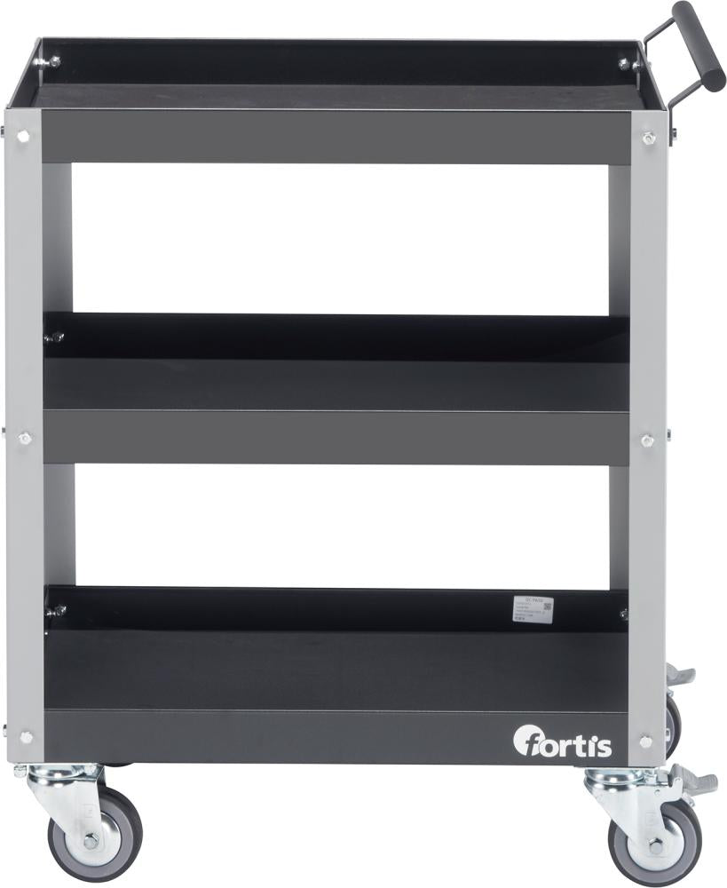 Carucior service, cu 3 polite, 684 x 469 x 820 mm, FORTIS - sefira.ro