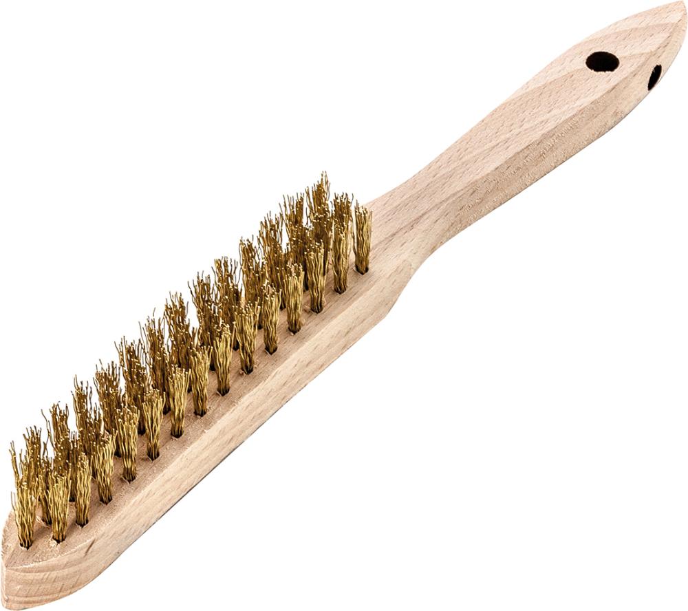 Perie de sarma din alama, 2 randuri de sarma 0.35 mm ondulata, 290/140 mm, LESSMANN - sefira.ro