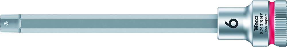 Cheie tubulara 3/8", pentru surub cu 6 canturi, 4x107mm, lung, Zyklop Nr. 8740 B HF, 05003032001, WERA - sefira.ro