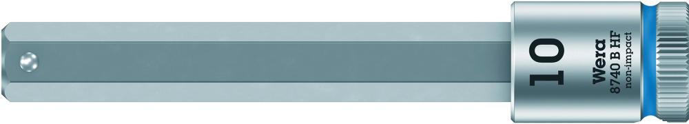 Cheie tubulara 3/8", pentru surub cu 6 canturi, 4x107mm, lung, Zyklop Nr. 8740 B HF, 05003032001, WERA - sefira.ro