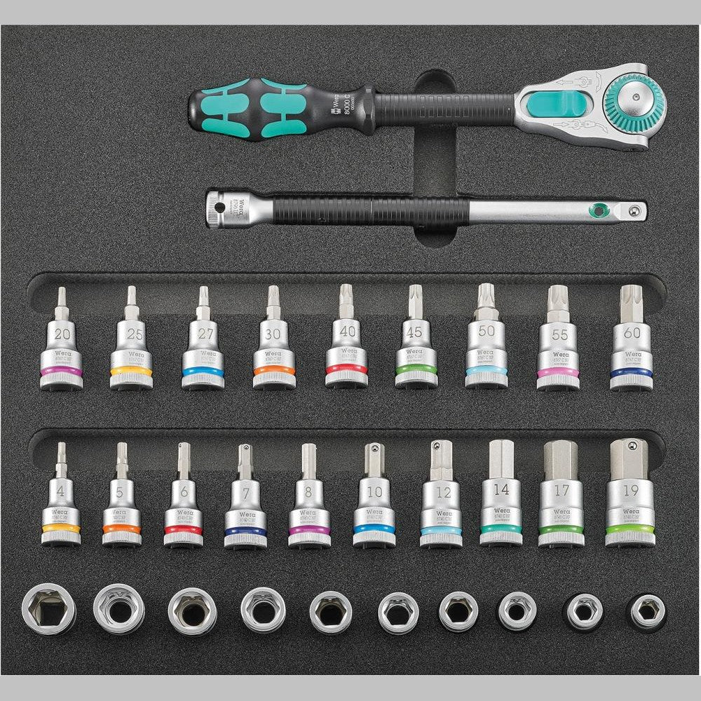 Modul de scule 1/3, cheie tubulară 1/2" Zyklop, WERA - sefira.ro