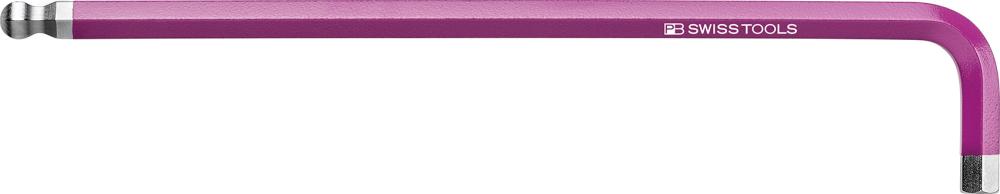 Cheie hexagonala pentru surub interior 6 canturi, cap bila, codare pe culori, 1.5 mm, SWISS TOOLS - sefira.ro