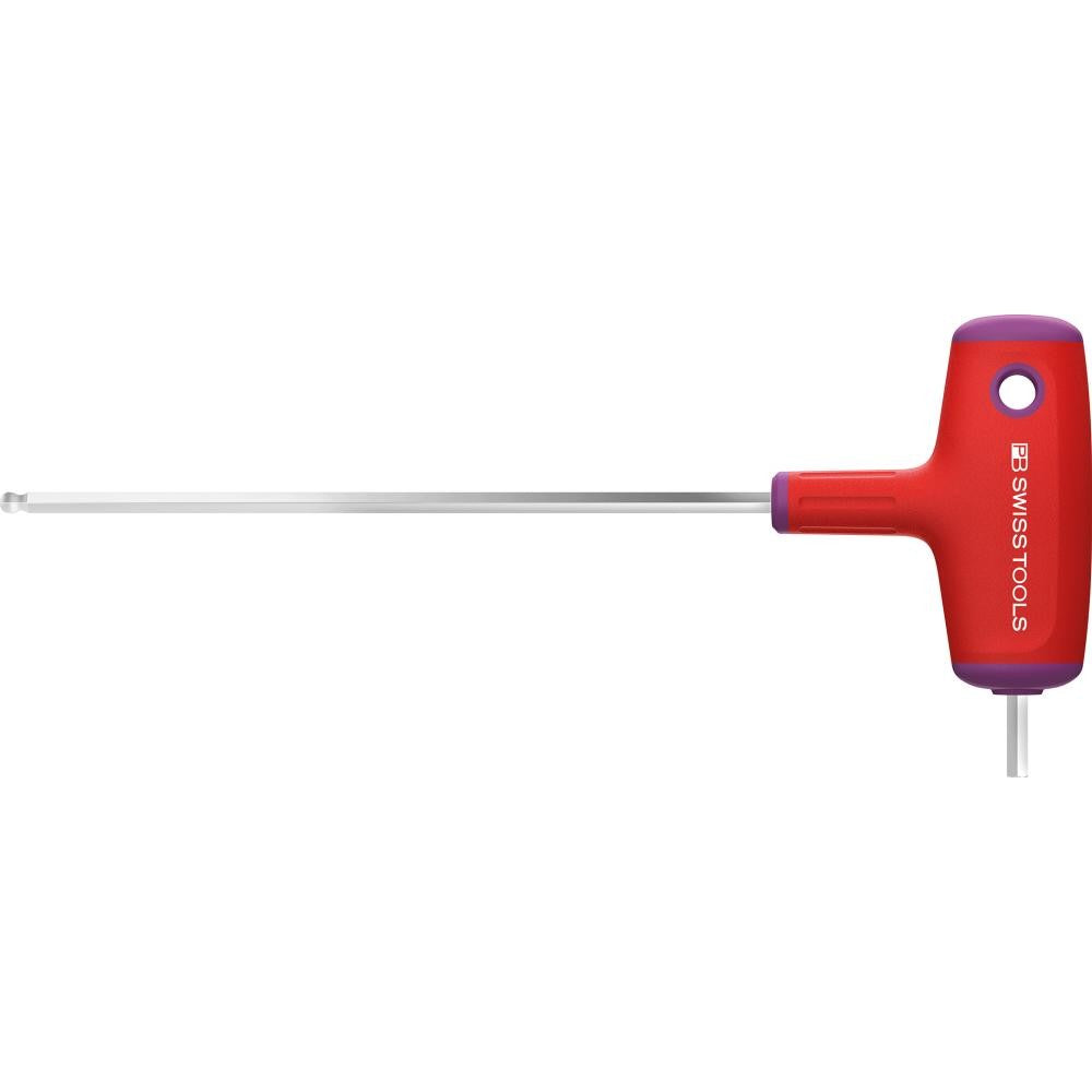 Cheie hexagonala cu mâner în T, cap sferic si antrenare laterală, 4x150mm, SWISS TOOLS - sefira.ro