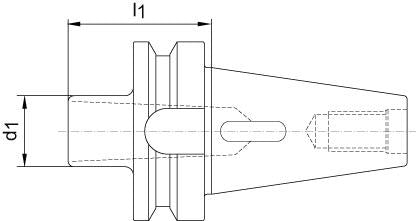 Port-scula pentru freze cu filet, JISB6339 AD forma C, BT40/MK1, FORTIS - sefira.ro