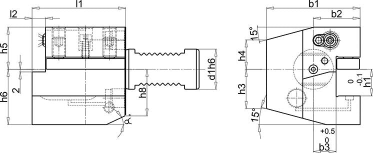 VDI-Halter DIN69880 C1C4A-30x20x70 - sefira.ro