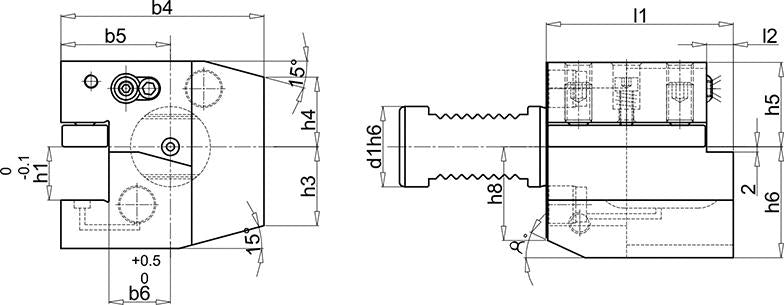 VDI-Halter DIN69880 C1C4A-30x20x70 - sefira.ro
