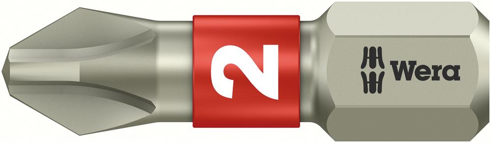 Bit dur 1/4" cruce, PH 1 x 25 mm, DIN3126, otel inoxidabil, 05071010001, WERA - sefira.ro