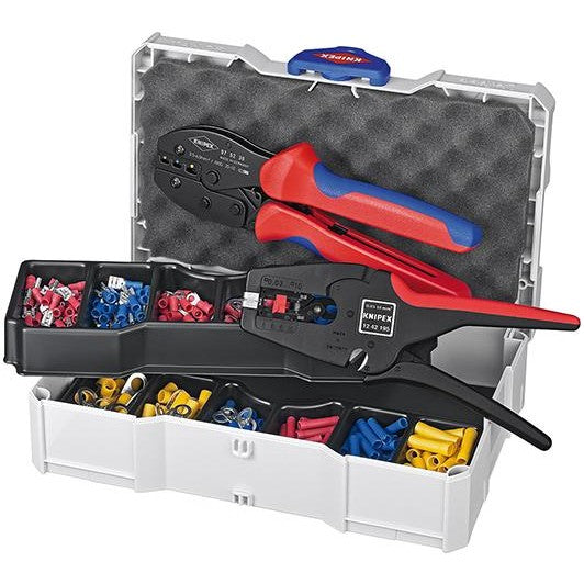 Set de sertizare cu papuci de cablu, 287 piese, 97 90 22, KNIPEX - sefira.ro