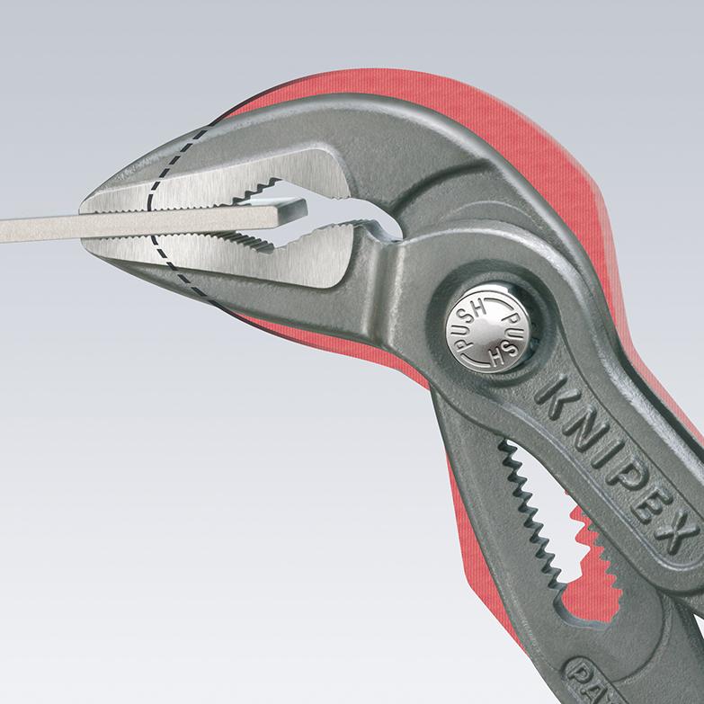 Cleste pentru instalatori Cobra® ES, 250mm, pentru tevi 1.1/4 inch, 87 51 250, KNIPEX - sefira.ro