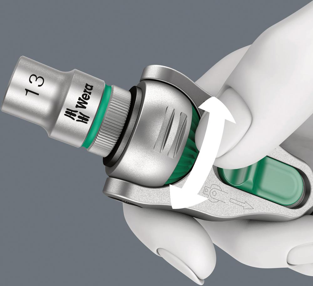 Antrenor cu clichet 1/2", Zyklop Speed, 72 dinti, 277 mm, unghi 5°, 05003600001, WERA - sefira.ro