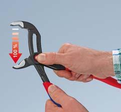 Cleste pentru instalatori Cobra® QuickSet, maner bicomponent, 250mm, pentru tevi 2", 87 22 250, KNIPEX - sefira.ro