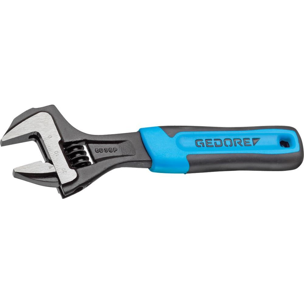 Cheie reglabila cu role, dimensiune 6" toli, 20 mm, lungime 153,0 mm, maner multicomponent, GEDORE - sefira.ro