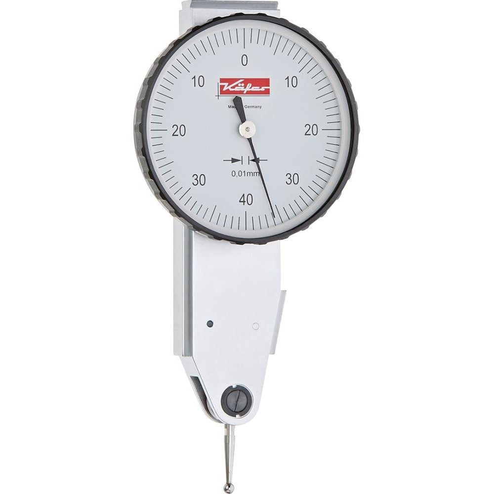 Ceas comparator cu levier, forma B, 0-0.8mm, citire 0.01, K31, KAFER - sefira.ro