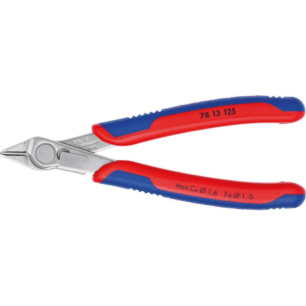 Cleste cu tais lateral pentru electronisti Super Knips®, 125mm, 78 13 125, KNIPEX - sefira.ro