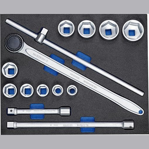Set chei tubulare 3/4", 14 buc, 6 canturi, in modul 3/4 CT, 2005 CT3-32, GEDORE - sefira.ro