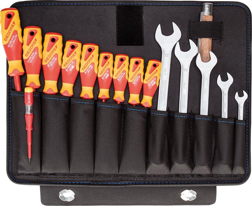 Trusa scule VDE, set 74 piese, in geamantan de plastic, 1041-003, GEDORE - sefira.ro