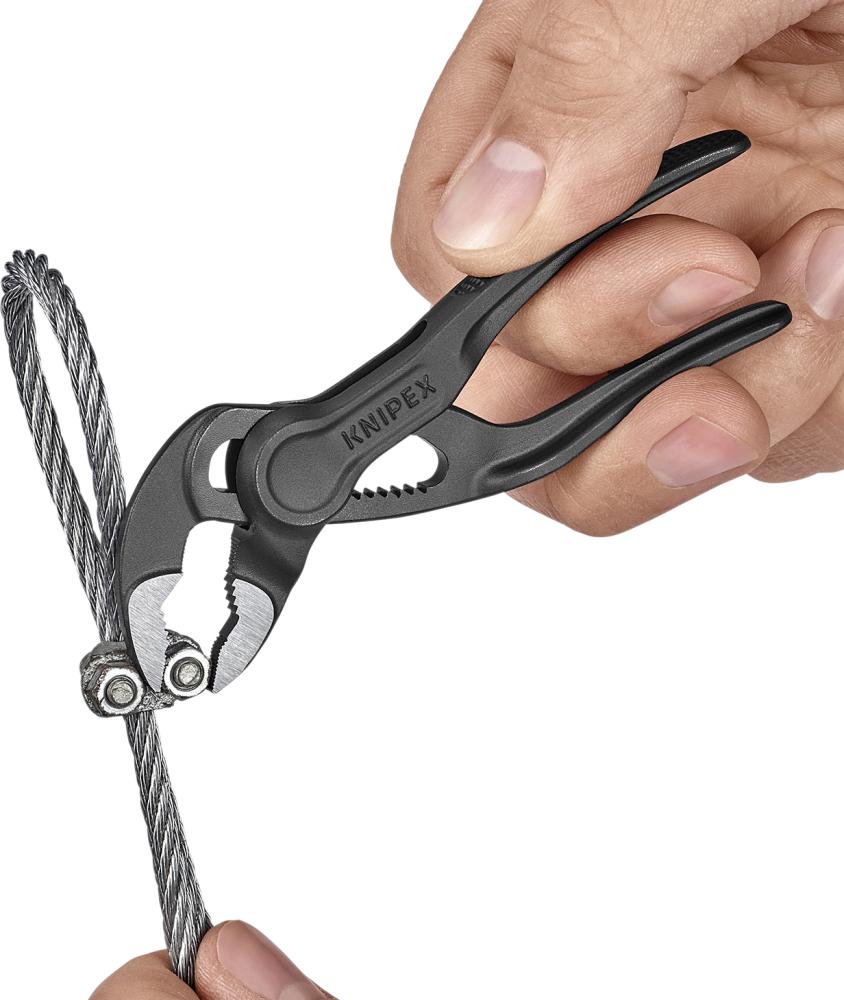 Cleste pentru instalatori Cobra® XS, 100 mm, pentru conducte 1 inch, 87 00 100, KNIPEX - sefira.ro